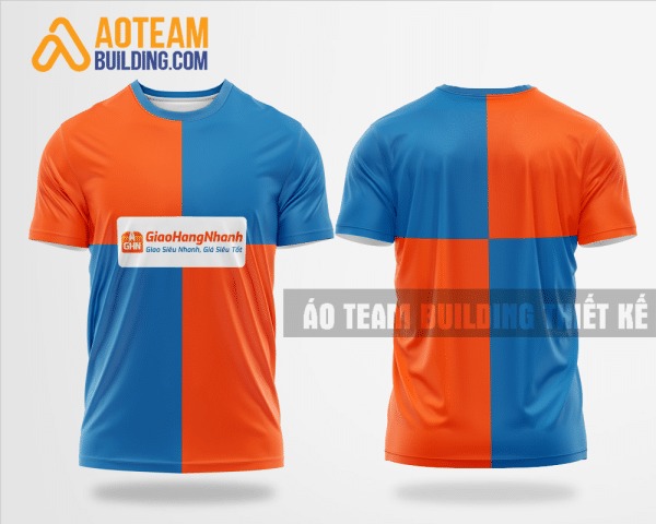 Mẫu áo đồng phục team building Giao Hàng Nhanh GHN màu cam thiết kế TBA12