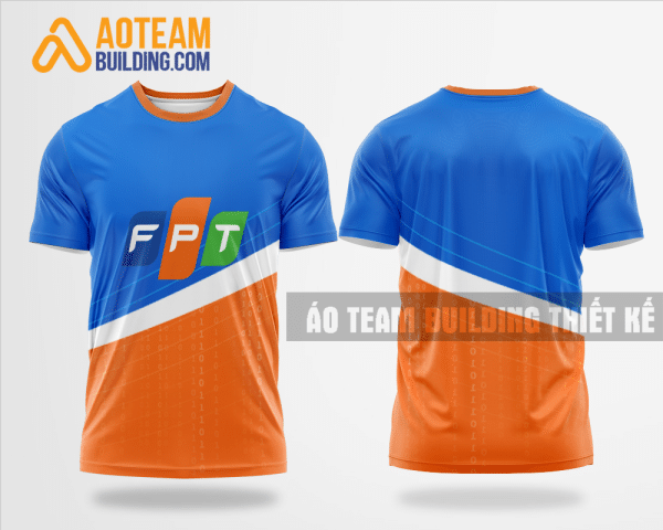 Mẫu áo đồng phục team building Tập đoàn FPT màu cam thiết kế TBA4
