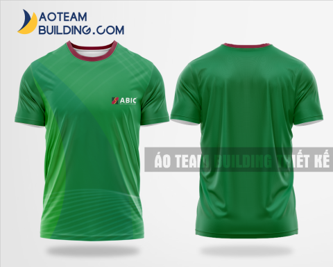 Mẫu áo đồng phục team building Bảo hiểm ABIC màu xanh lá thiết kế TBA76