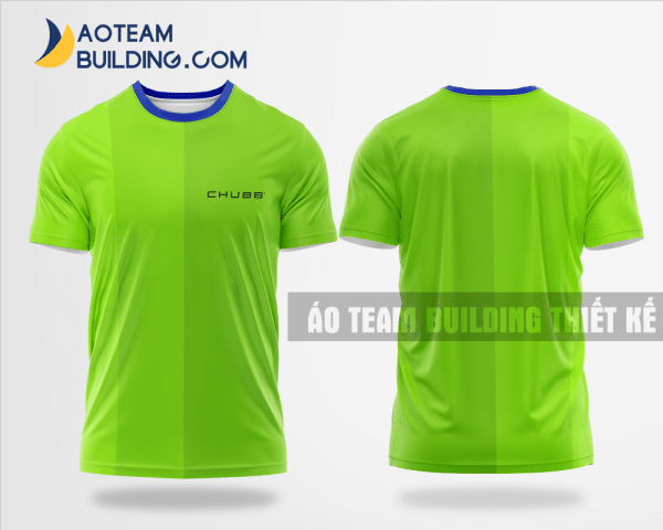 Mẫu áo đồng phục team building Bảo hiểm Chubb Life màu xanh nõn chuối thiết kế TBA69