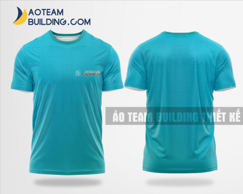 Mẫu áo đồng phục team building Bảo hiểm Fubon Life màu xanh lơ thiết kế TBA68