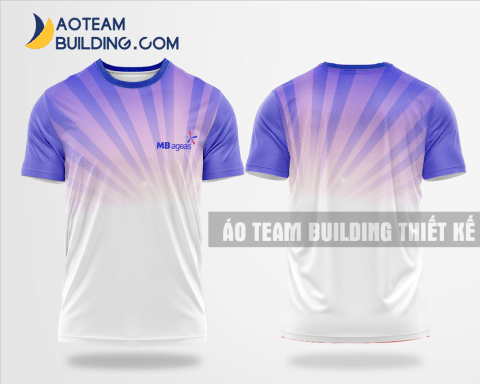 Mẫu áo đồng phục team building Bảo hiểm MB Ageas Life màu xanh dương thiết kế TBA70