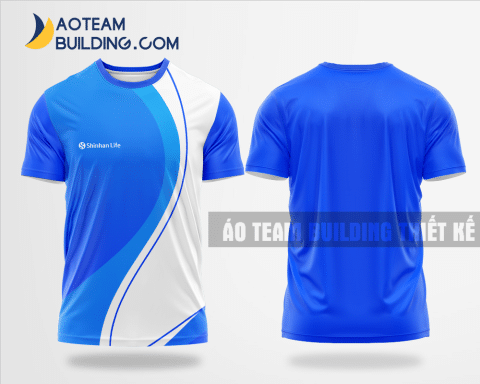 Mẫu áo đồng phục team building Bảo hiểm Shinhan Life màu xanh biển thiết kế TBA66