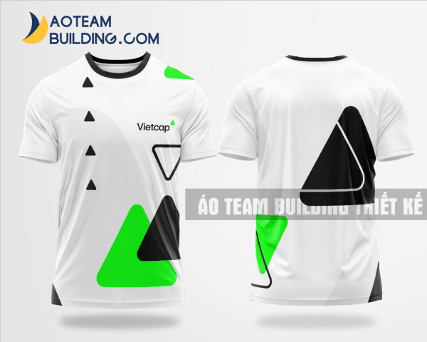 Mẫu áo đồng phục team building Chứng Khoán VIETCAP màu trắng thiết kế TBA21