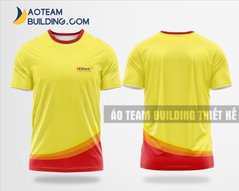 Mẫu áo đồng phục team building Ngân Hàng HDbank màu vàng thiết kế TBA38