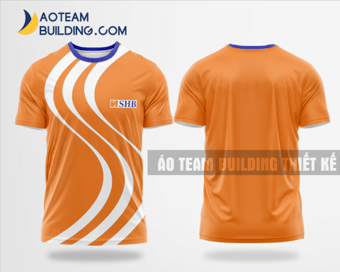 Mẫu áo đồng phục team building Ngân Hàng SHB màu cam thiết kế TBA42
