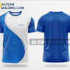 Mẫu áo đồng phục team building Ngân Hàng Sacombank màu xanh biển thiết kế TBA36