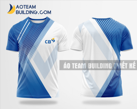 Mẫu áo đồng phục team building Ngân Hàng Xây Dựng CB Bank màu xanh dương thiết kế TBA43