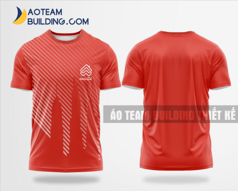Mẫu áo đồng phục team building batdongsan.com.vn màu đỏ thiết kế TBA41